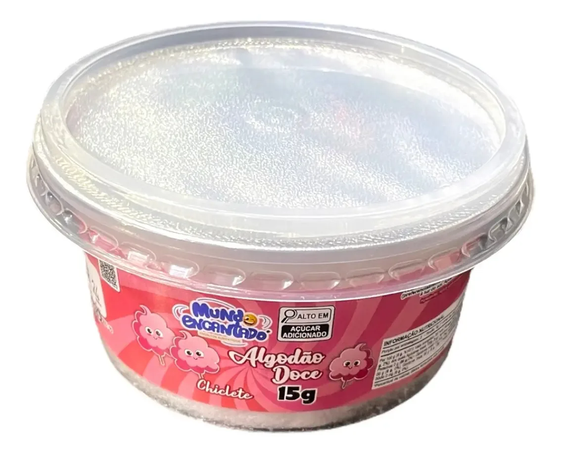 Algodao Doce15gr Tutti Frutti Pote Mundo Encantado