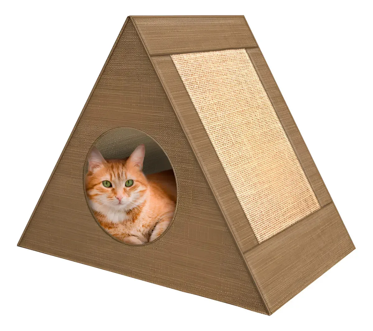 Casinha Toca Para Gato Cor Caramelo