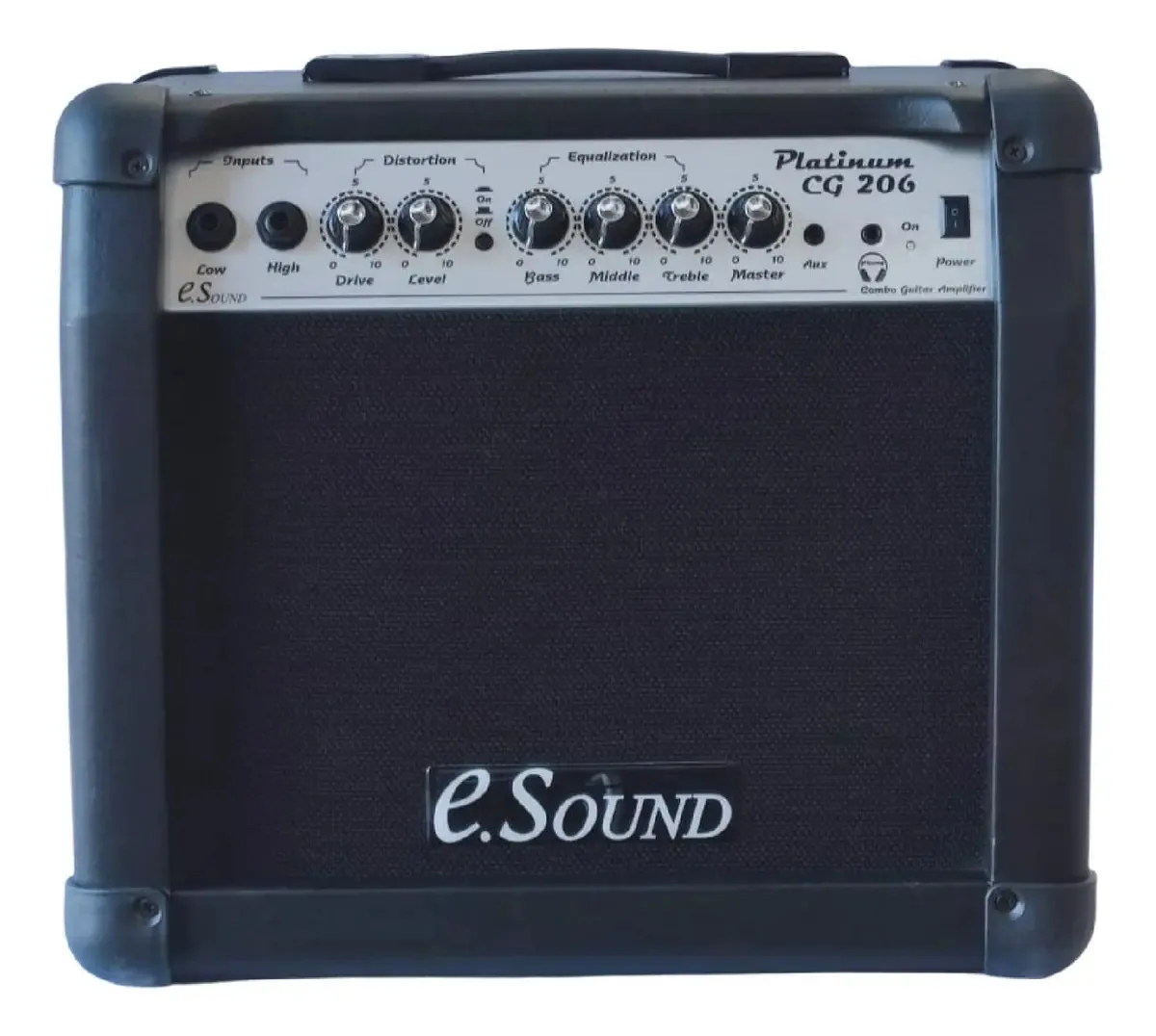 Amplificador Guitarra E-Sound Platinum 206 CG 20W Combo Transistor Preto