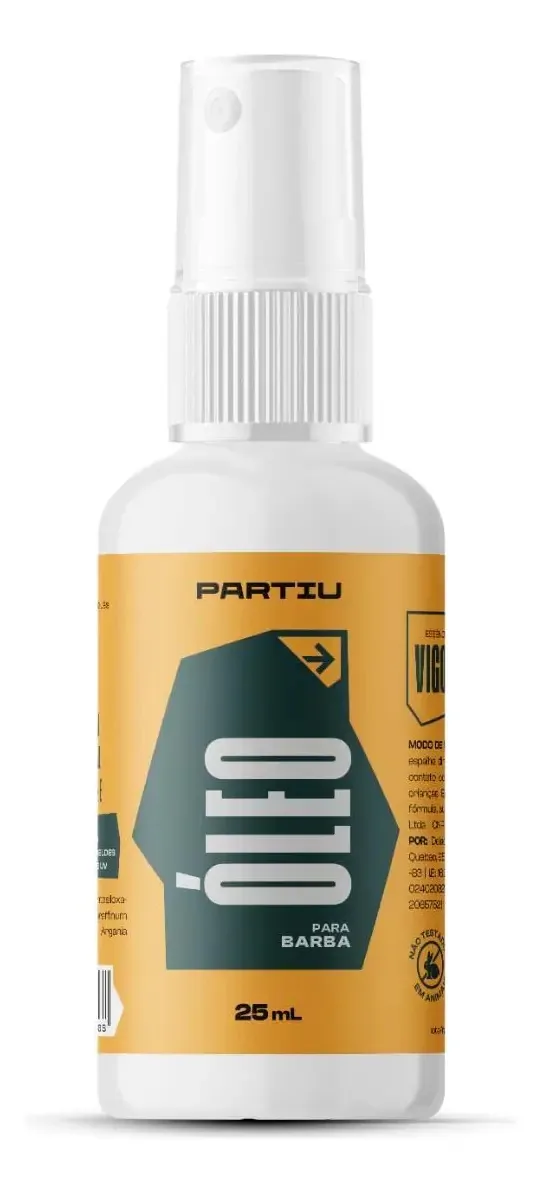 Óleo Para Barba Hidratante Profissional 25ml Vigor Partiu