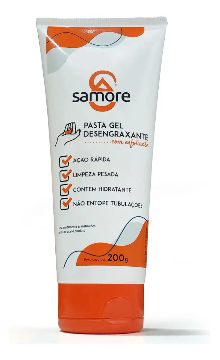 Pasta Gel Desengraxante Esfoliante Mãos 200g Samore