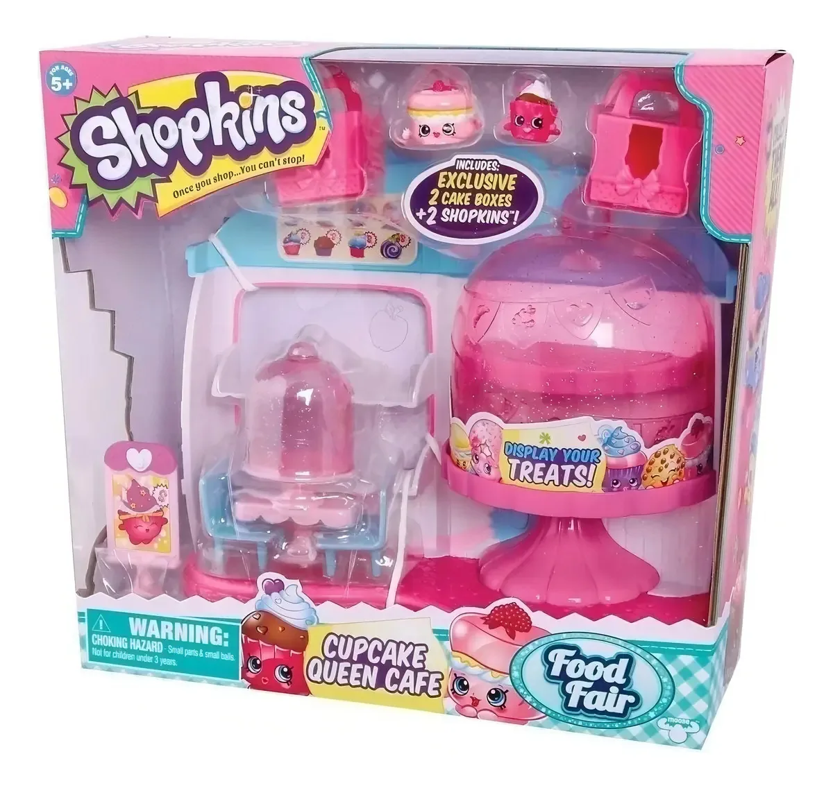 Shopkins Cupcake Queen Cafe + 2 bonecos Playset TV Educando