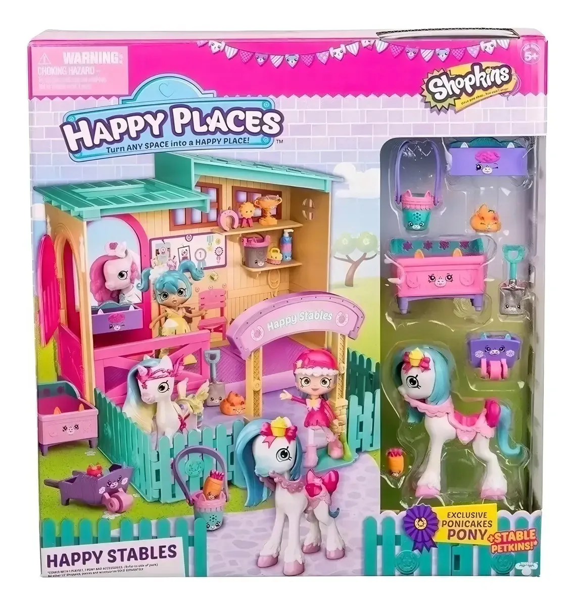 Casa de bonecas rosa Shopkins Happy Places Happy Stables