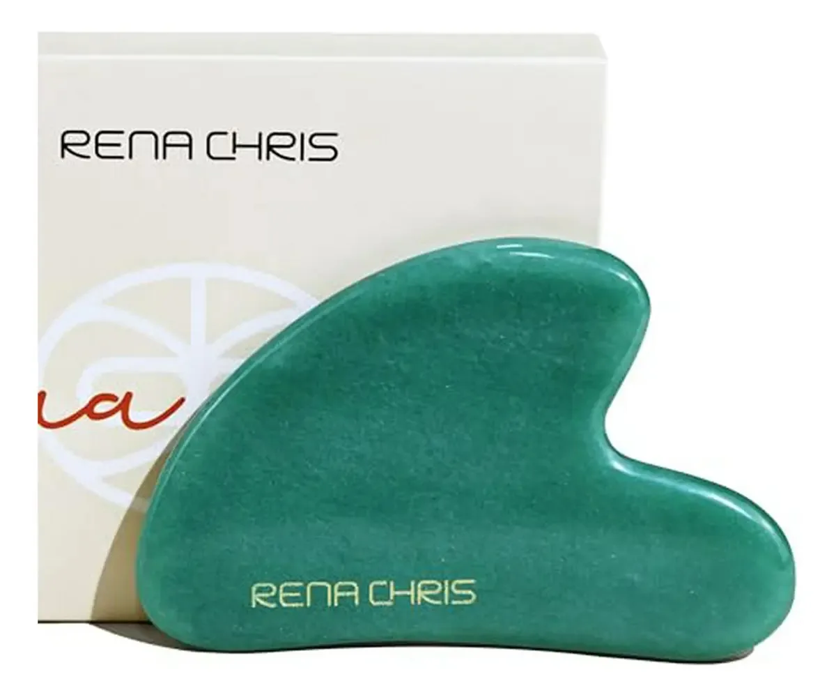 Ferramentas faciais Gua Sha em jade natural, massagem manual