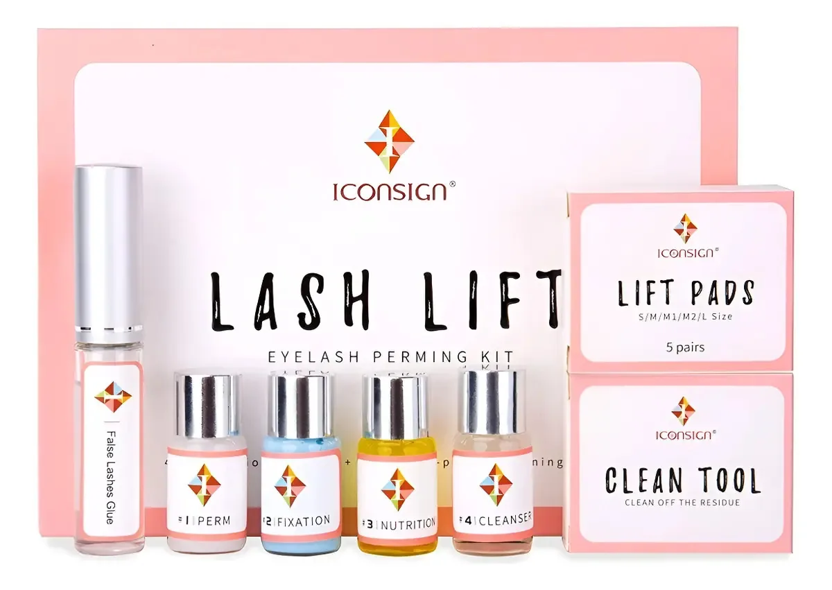 Kit completo de elevação e ondulação permanente de cílios
