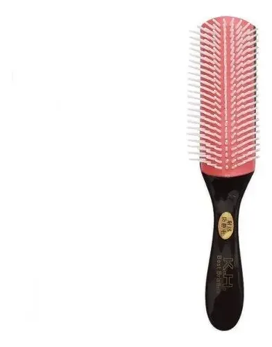 Escova Pompadour Cerdas De Silicone 20,5cm - Preto