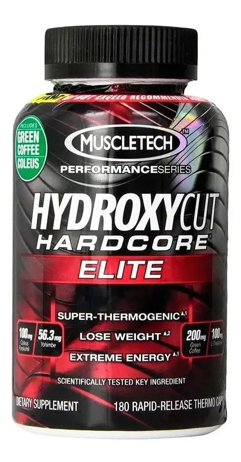 Muscletech Hydroxycut Hardcore Elite 180 cápsulas de sabor 180 cápsulas brancas