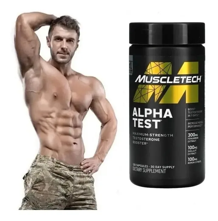 Alpha Test 120 cápsulas de reforço de testosterona Muscletech