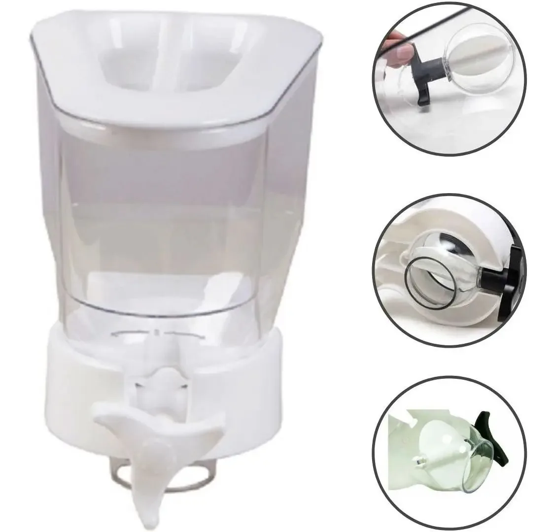 12 Porta Mantimento Dispenser Cereais E Grãos Parede Branco