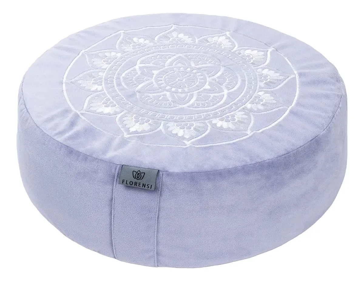 Almofada de meditação Florensi, almofada de chão confortável, cor V, cor roxa