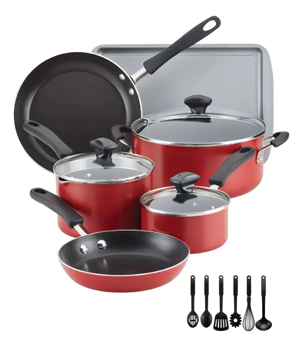 Conjunto de cozinha Farberware Diamondmax 22320 15p Grey Pewter Interior Champagne