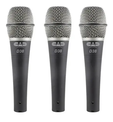 Conjunto de 3 microfones CAD Ds38 Premium