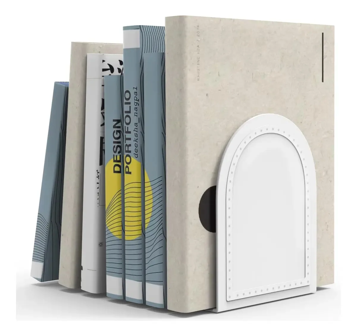 Suportes para livros de metal resistentes Suportes para livros econômicos. Cor branca