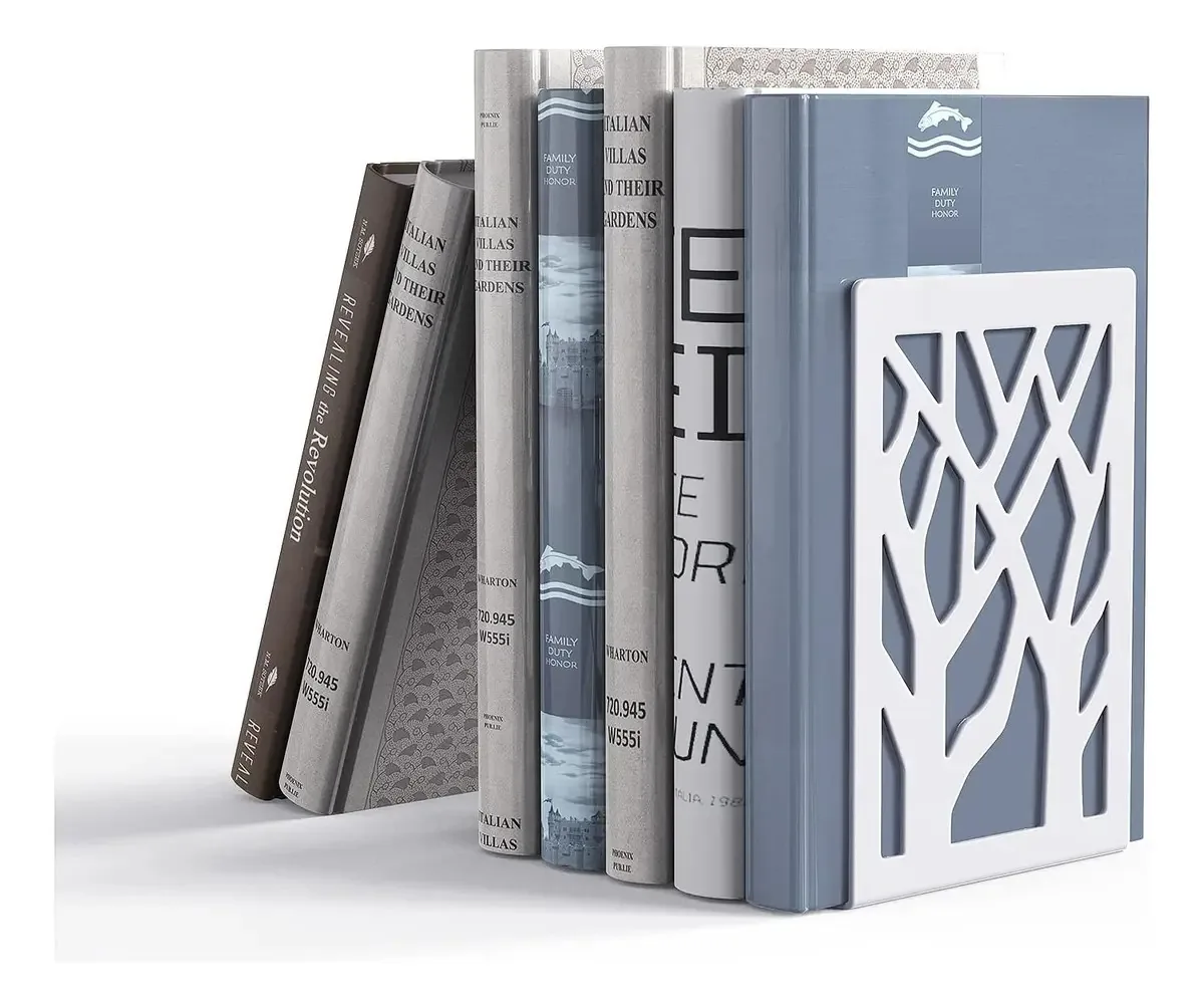 Suportes para livros, suportes decorativos de metal pesado para