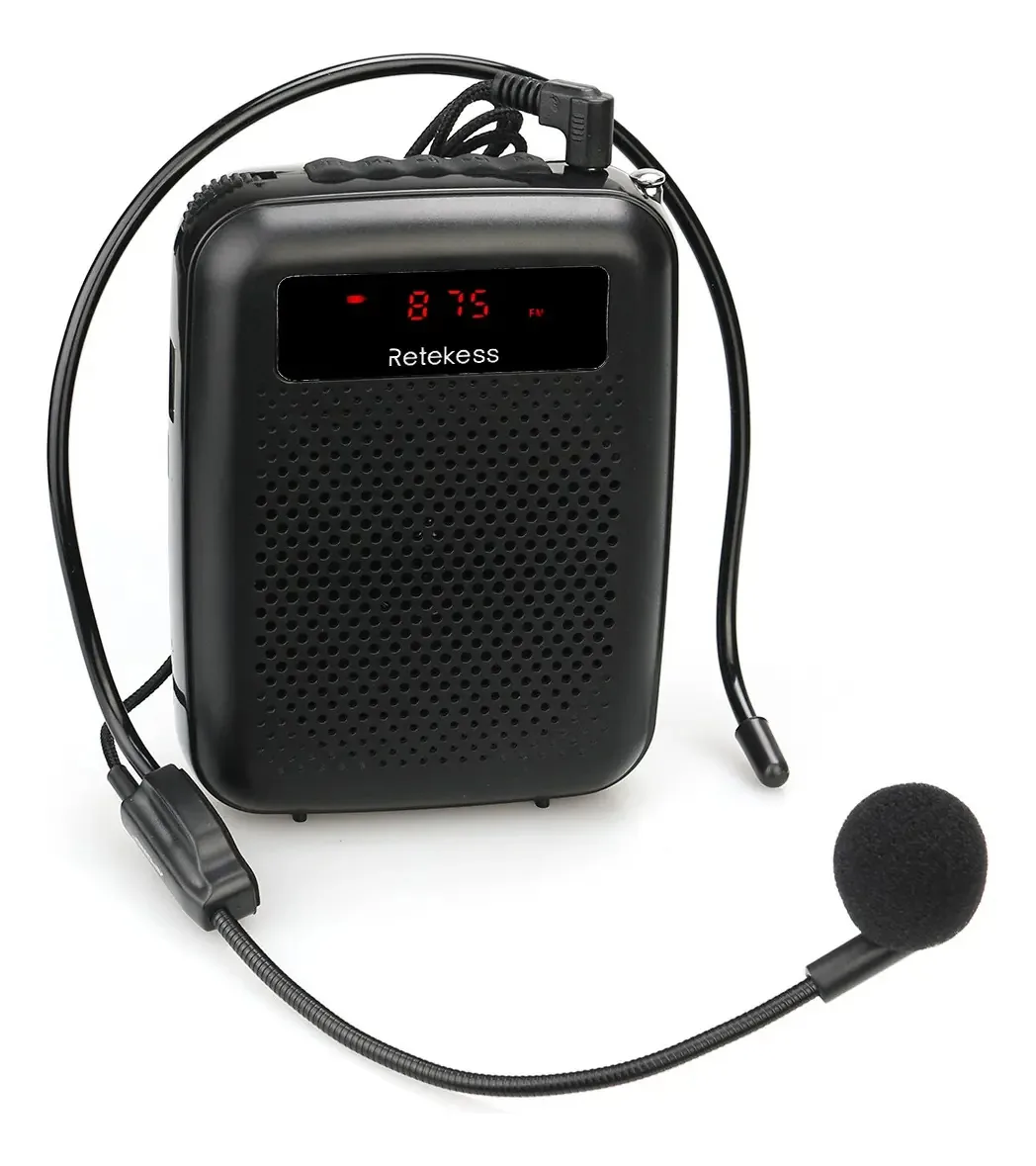 Megafone de cintura Retekess PR16R preto 12W