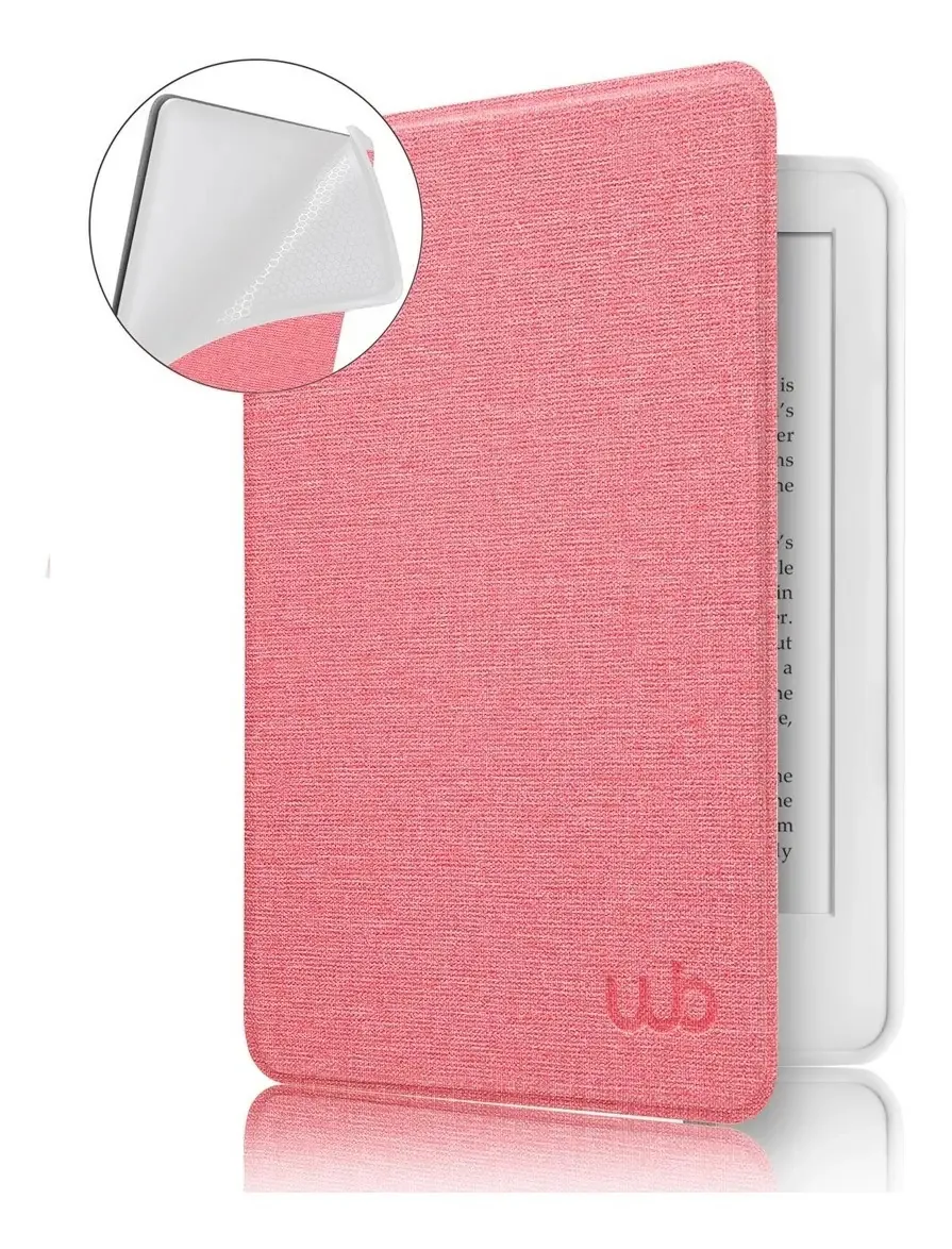 Capa Kindle 10ªgeração Wb® Auto Hibernação Cor Tecido Rosa