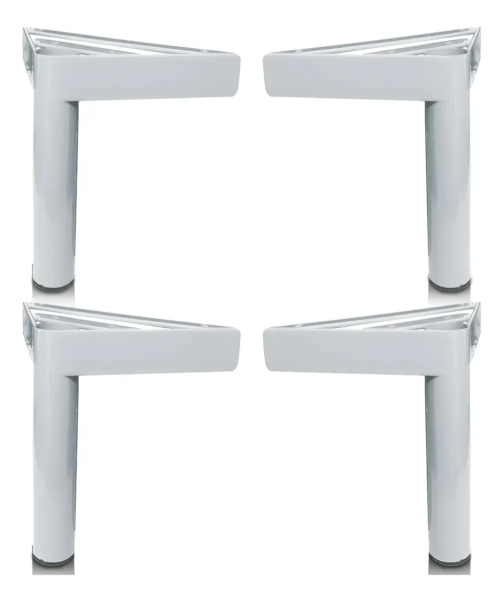 Pé para Móveis Old em Aço Carbono Genus Móveis 18 cm Branco