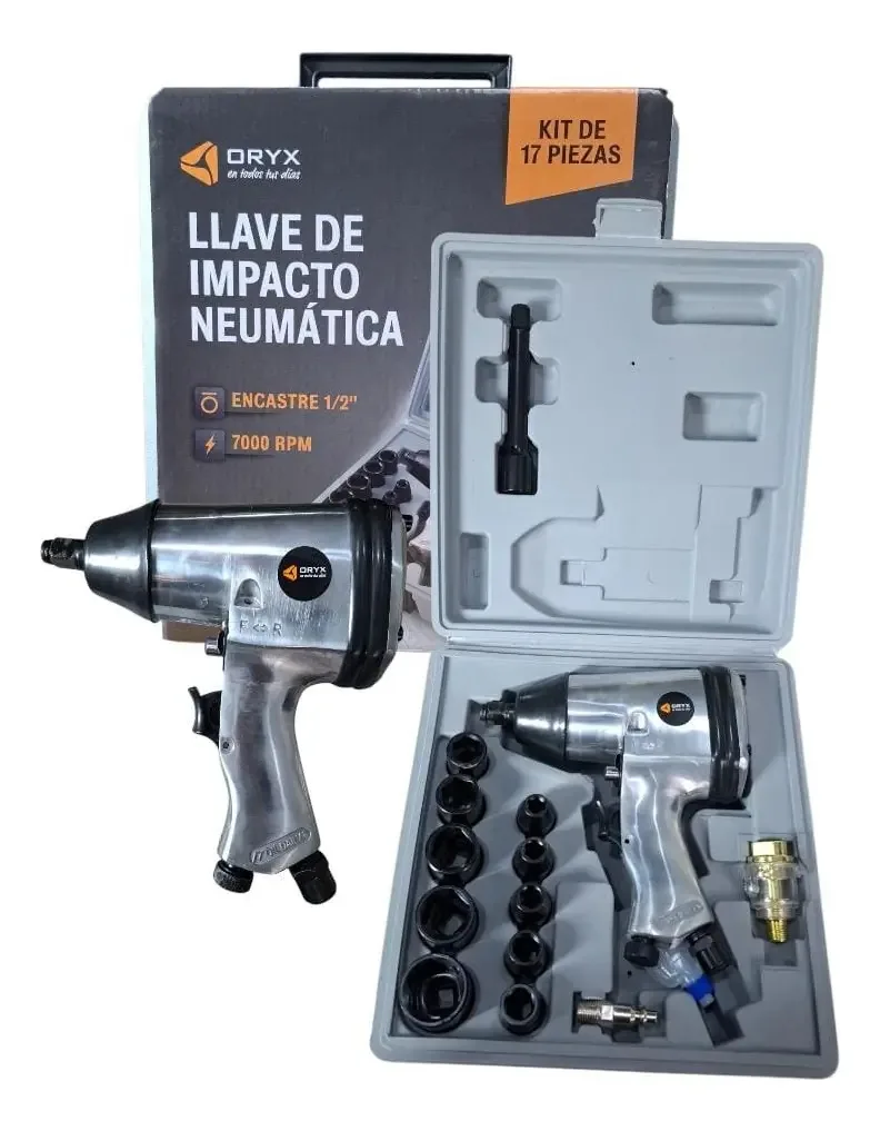 Chave de impacto elétrica Oryx Neumatica 396 prateada