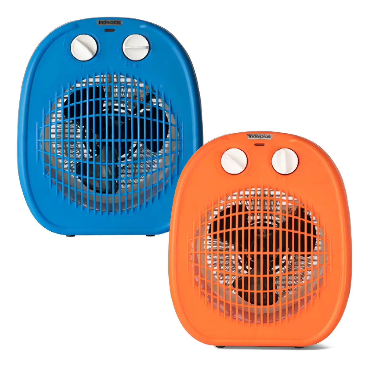 Aquecedores Combo 2 de baixa energia 1800w, cor azul e laranja