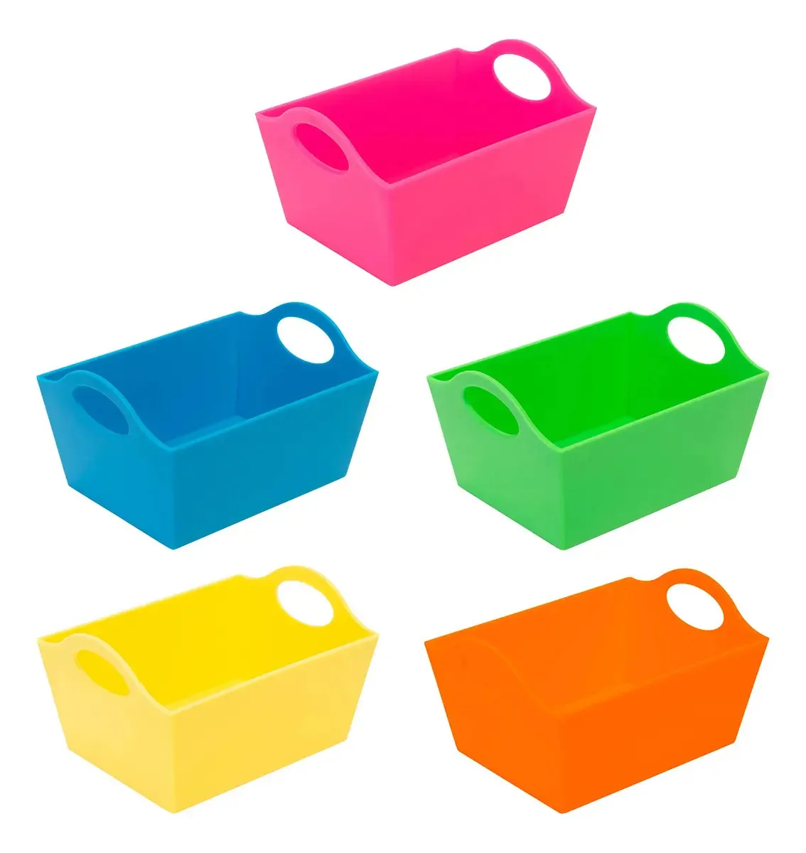 Pacote de 5 mini recipientes de armazenamento de escritório