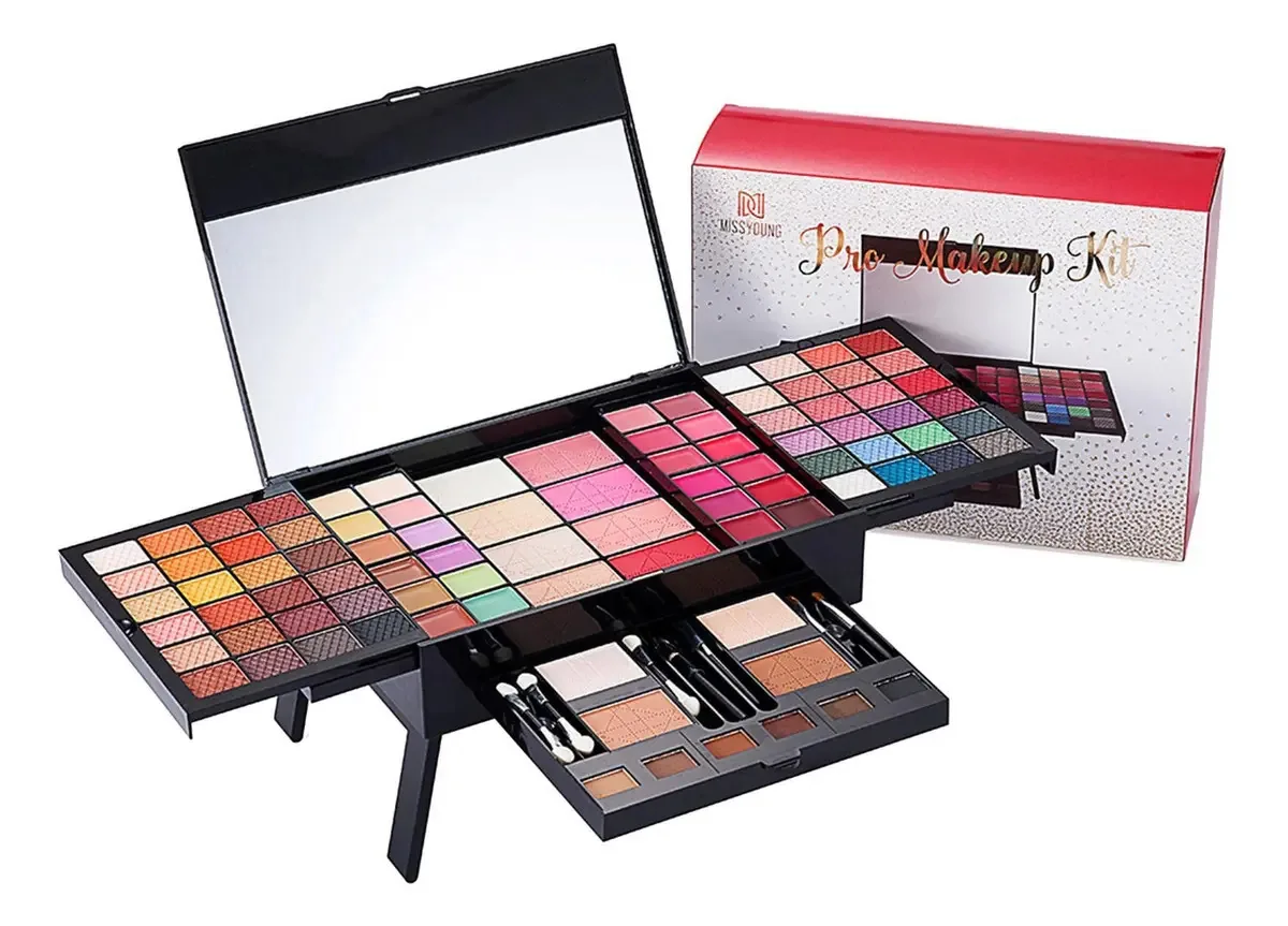 Conjunto de paletas de maquiagem Dalian — kit de maquiagem completo, kit de maquiagem Matte Shimmer Mixing Pallet para sombras de olhos para mulheres e meninas, 90 cores