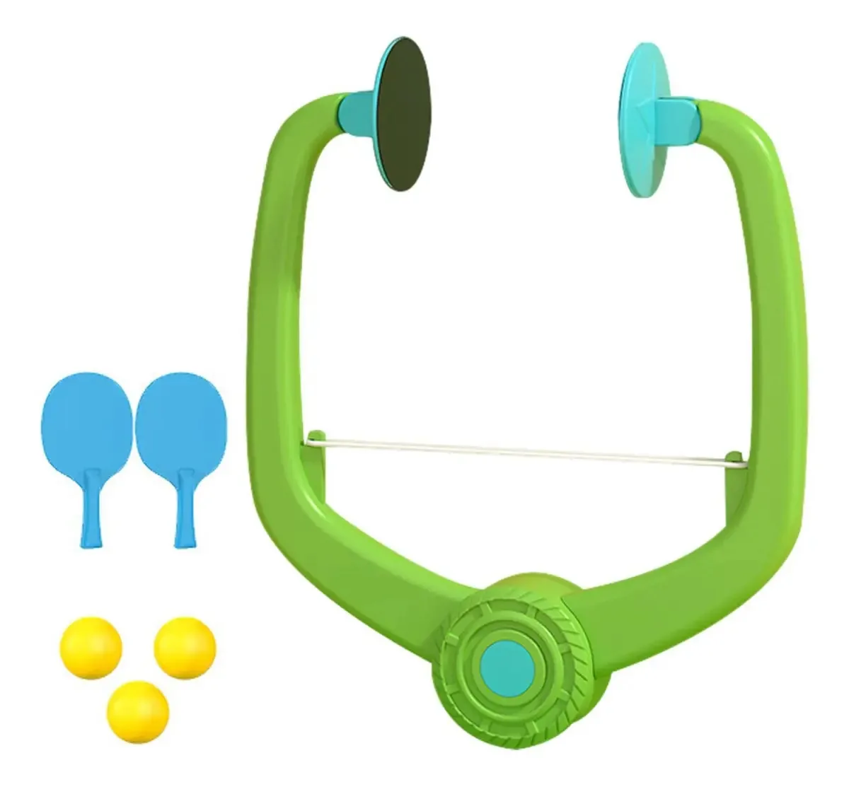 Dalian 4 Pcs Treinador de Tênis de Mesa Suspenso, Treinador de Tênis de Mesa Suspenso com 2 Raquetes e 3 Bolas de Treinamento | Treinador de Tênis de Mesa Sem Necessidade de Mesa Brinquedo Treinador