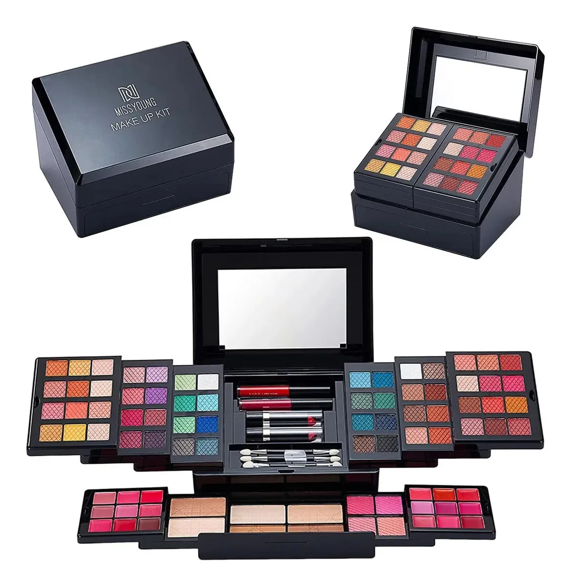 Dalian Kits de Maquiagem para Mulheres Conjunto Completo - Kit de Maquiagem para Mulheres Conjunto Completo, Kit de Reparação de Batom e Sombra de Olhos Profissional com Espelho para Meninas e...