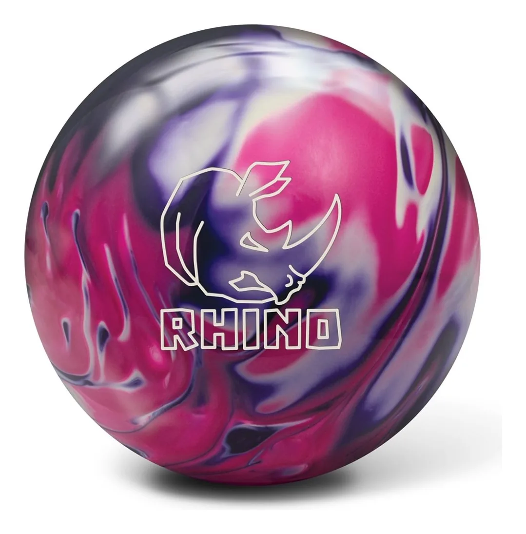 Brunswick Rhino Reactive - Bola de Boliche Perfurada, Cor Roxo, Rosa e Branco, 11