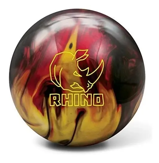 Brunswick Rhino - Bola De Boliche Pré-perfurada, Cor Vermelha, Preta e Dourada, 15 Unidades