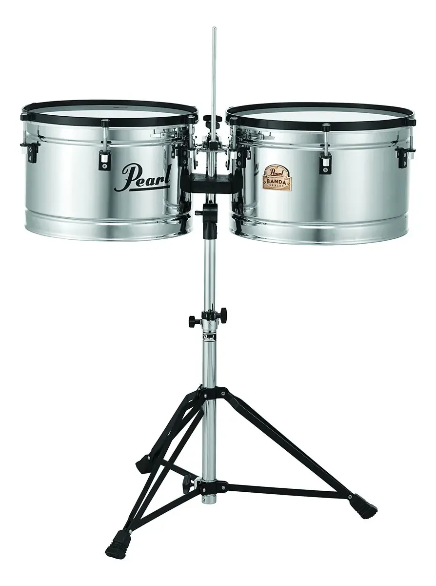 Banda Timb Pearl PBTm/c de 15 x 10 polegadas e 16 x 10 polegadas. Cor: Preto
