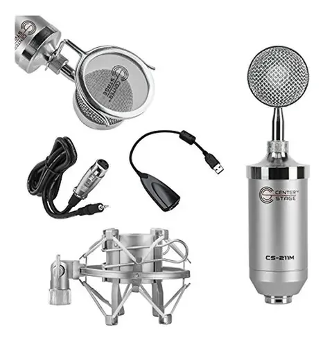Podcast de transmissão do estúdio Centertage Cs21 e condensador Gr