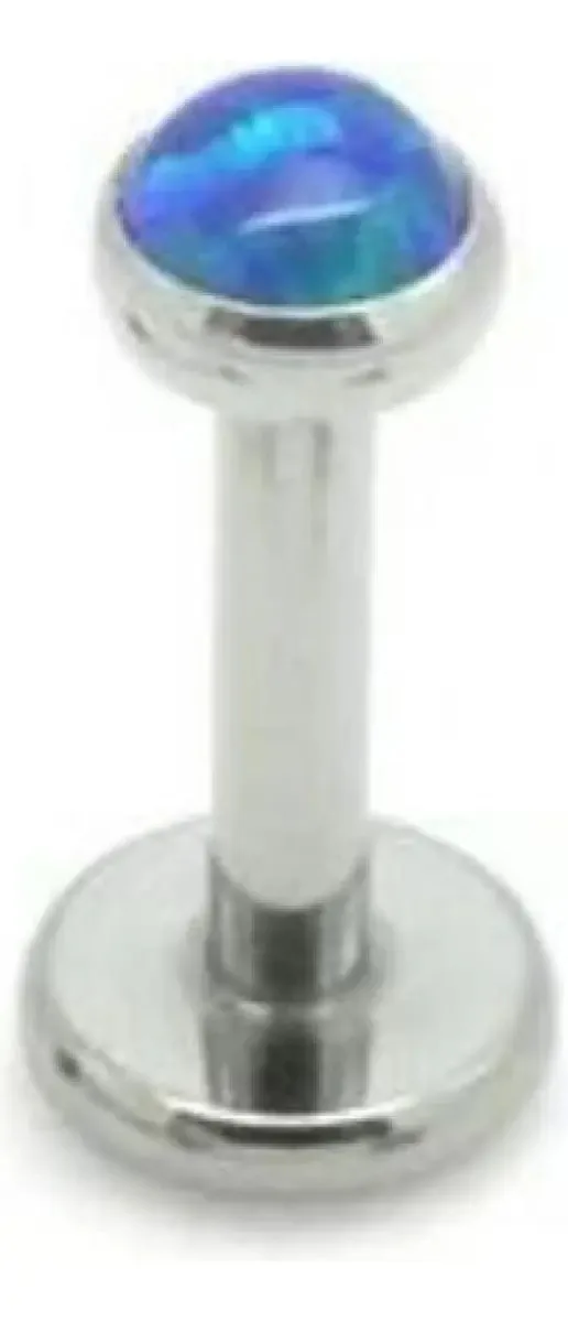 Piercing Titânio Cartilagem Com Opala