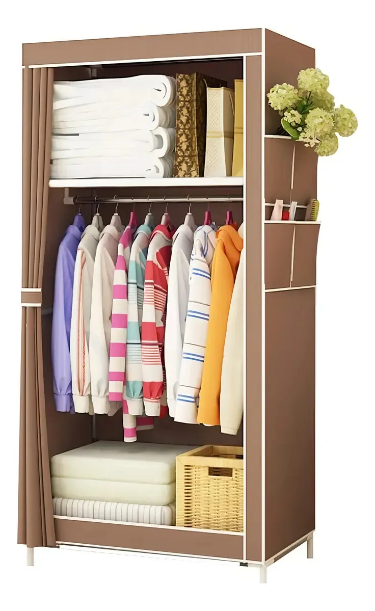 Armário Armable, prateleira de guarda-roupa, organizador de roupas, marrom claro