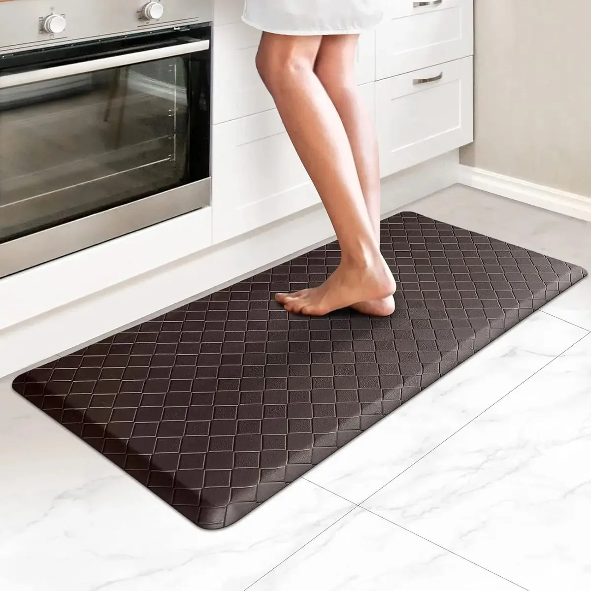 Tapete anti-fadiga para uso em escritório de cozinha 44* 120 cm marrom