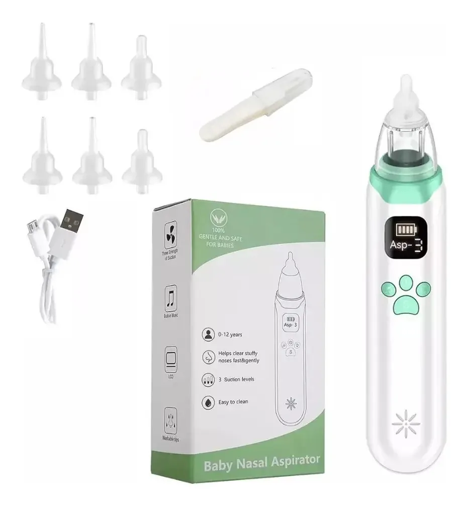 Savefree Aspirador Nasal Elétrico para Bebês para Aspirar Muco com Modo Música Branco