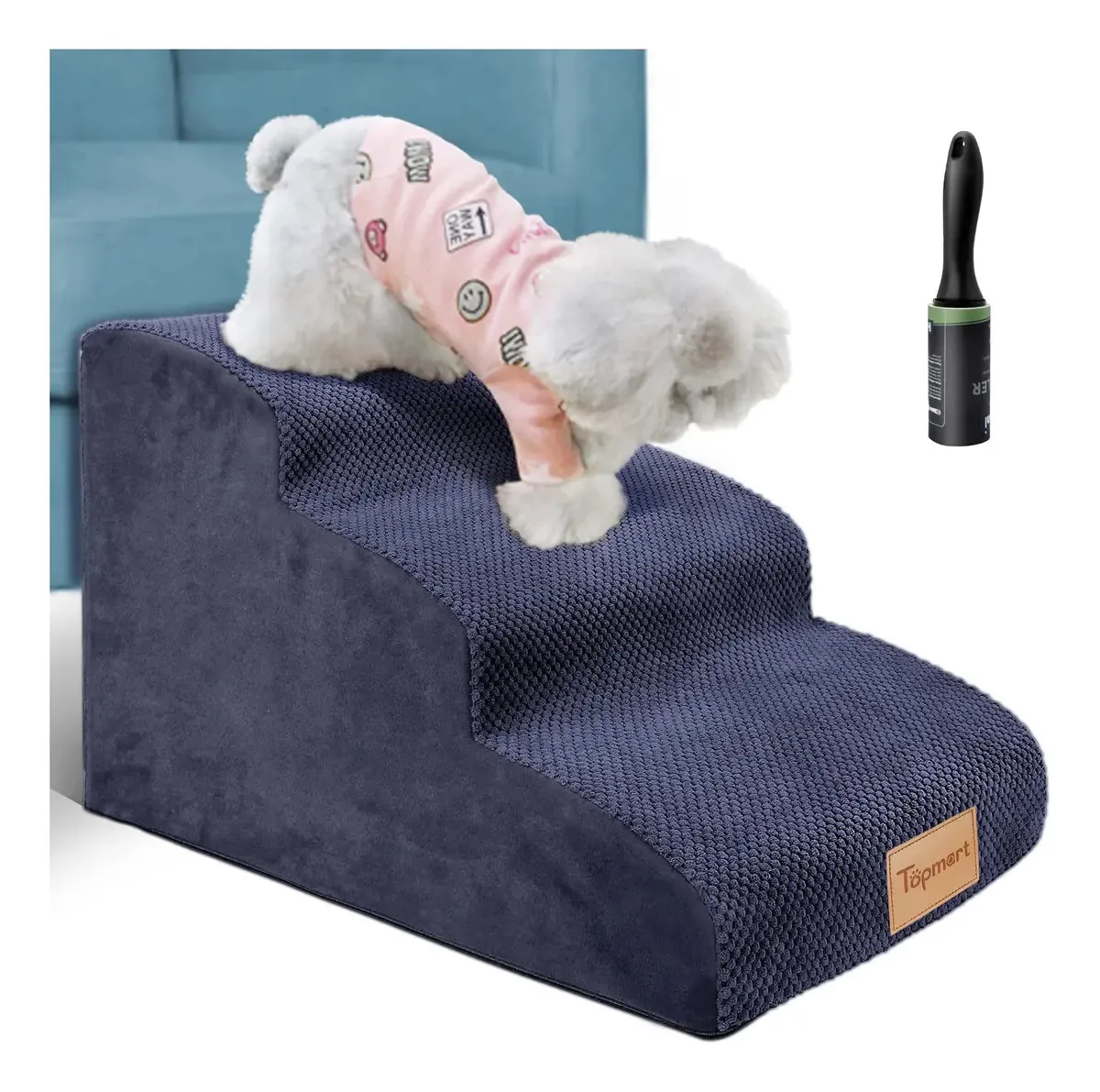 Rampas de espuma Topmart de 3 camadas para cães, degraus