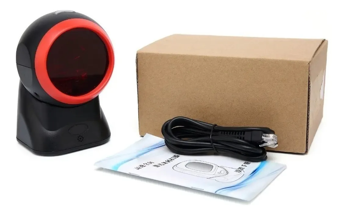 Leitor de scanner de código de barras omnidirecional Arturito, cor preta