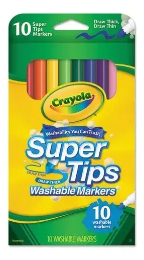 Marcadores laváveis Super Tips, variados