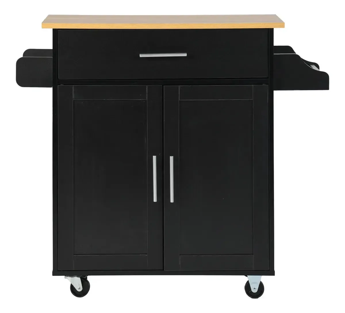 Carrinho organizador de cozinha Faijia, ilha de cozinha móvel com rodas, carrinho de cozinha com gaveta e armazenamento, móveis auxiliares de cozinha, com bancada de madeira, ideal para cozinhas...