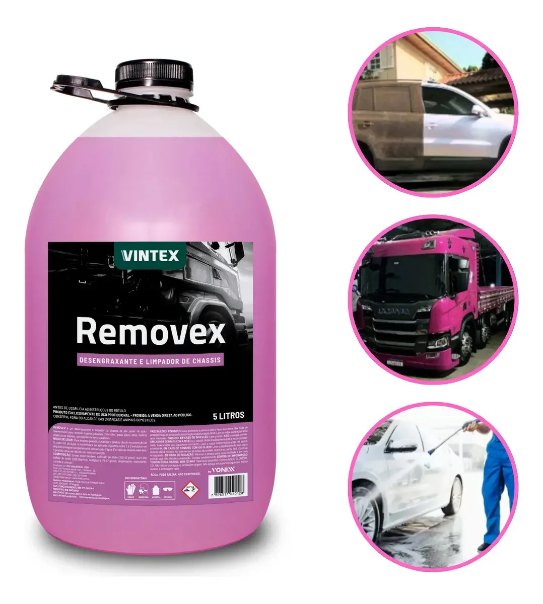 Desengraxante E Limpador De Chassis Removex 5l Vintex Vonixx