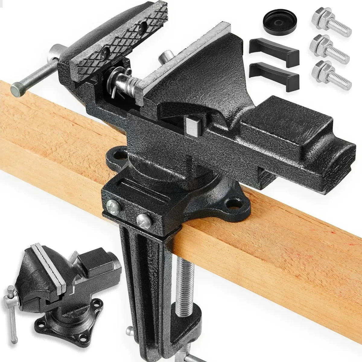 Torno Universal Combinado Base Giratória 360 Para Carpintaria