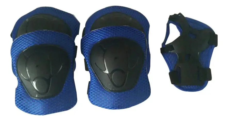 Sritob Joelheiras de Ciclismo - Conjunto de 6 Peças Respirável Cotovelo Pulso Joelheiras Protetora Armadura - Almofadas Protetoras Esportivas para Crianças para Ciclismo, Equipamento de Manga de...