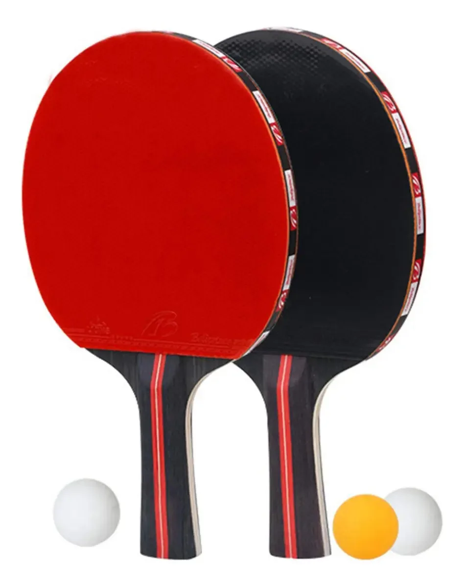 Conjunto de Raquetes de Tênis de Mesa Sritob - Raquete de Tênis de Mesa para Iniciantes, Suprimentos Esportivos de Mesa com Protetor de Borda e Filme Protetor para Evitar o Desgaste da Raquete
