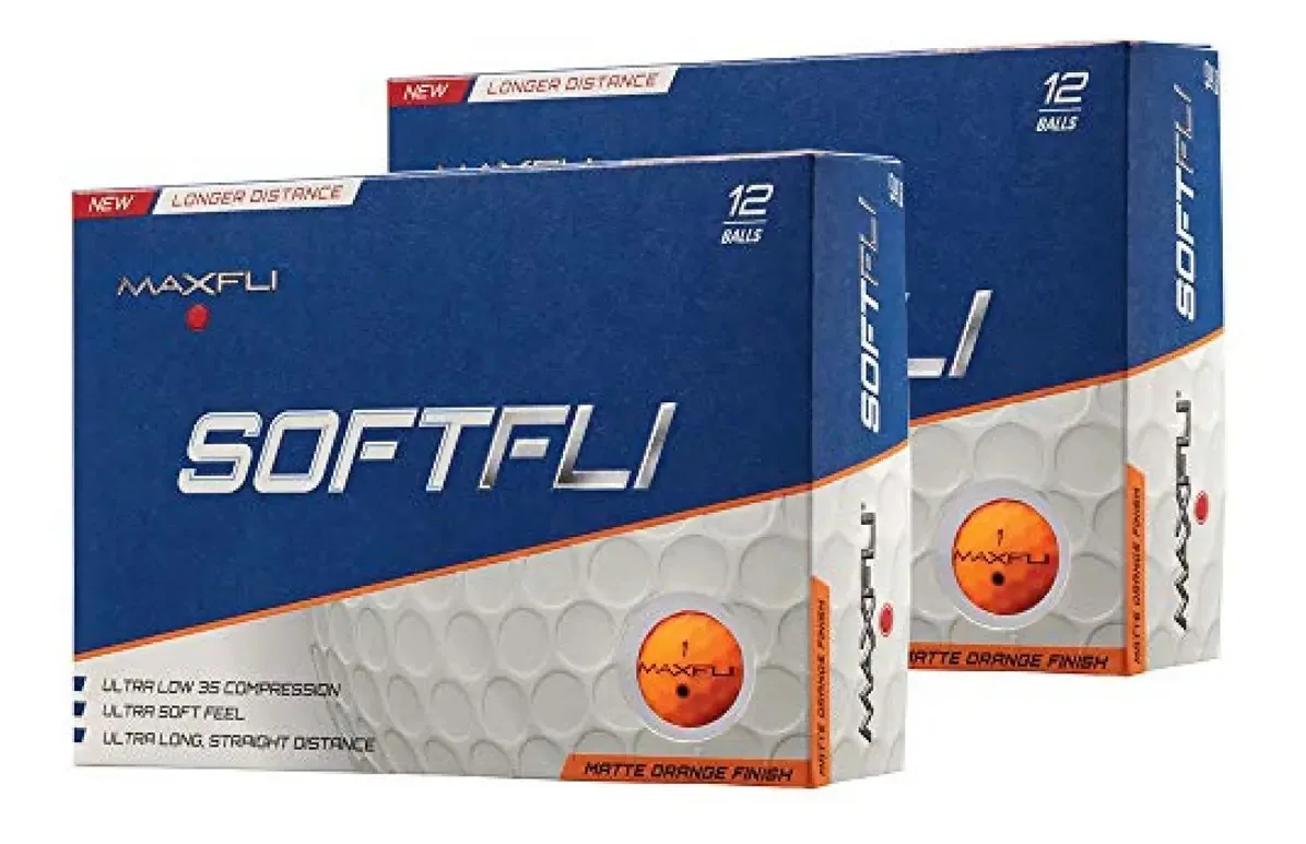 Maxfli Softfli - Bolas de Golfe (24 Unidades), Cor Laranja