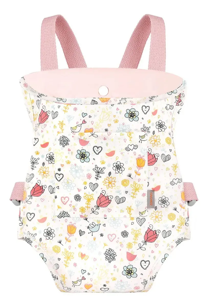 Carrier de bebê de algodão macio Gagaku frente e verso Co. Cor 4_rose Garden