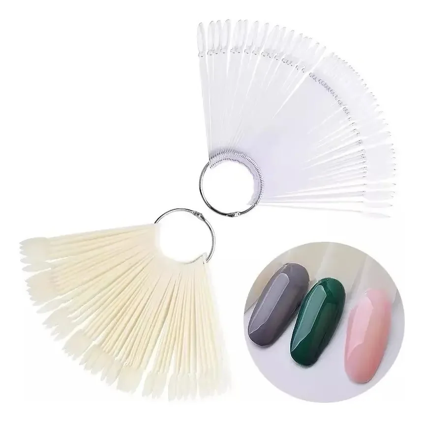Gama de 50 unhas para praticar manicure transparente