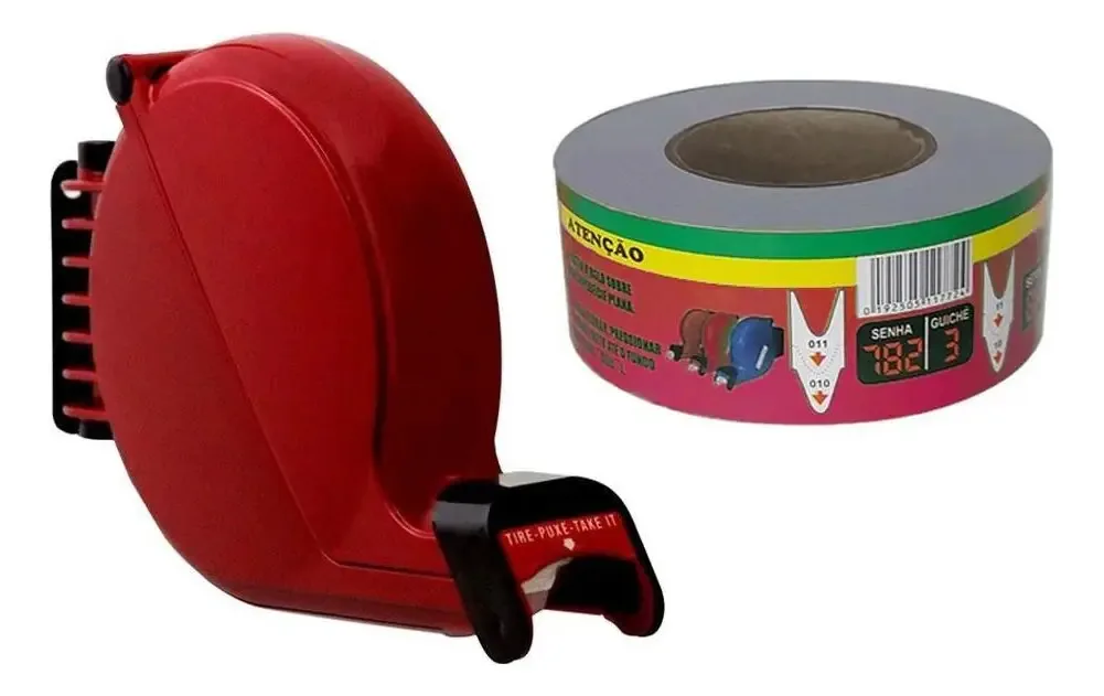Dispensador De Senha Bico De Pato + 1 Bobina 2000 Tickets