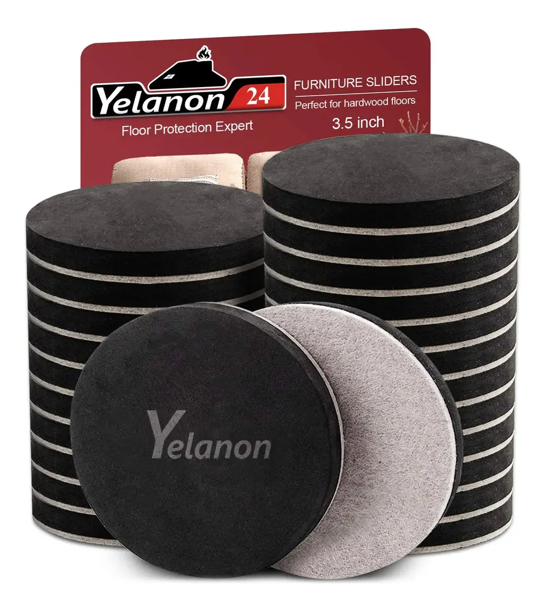 Sliders para móveis de feltro Yelanon, 20 unidades de 3