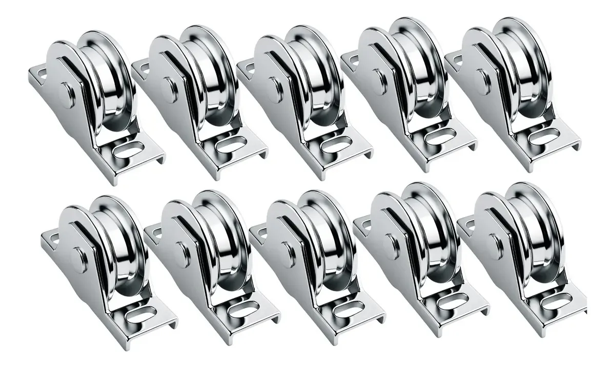 Kit de 10 rodas em U Channel 100x20mm Embed Azteca Drive Bearing, ideal para portões deslizantes de metal, alta resistência, baixa manutenção, movimento suave para uso industrial