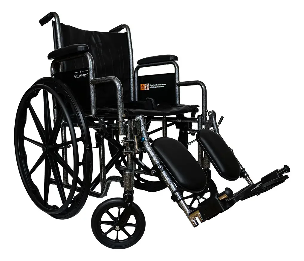Cadeira de rodas de material premium com 24 rodas sólidas, cor preta